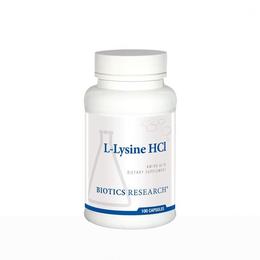Biotics Research L-Lysine HCl Amino Acid Dietary Supplement Capsule