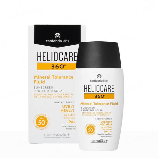 Heliocare 360 Mineral Tolerance Fluid Protector Solar Sunscreen SPF 50 PA++++