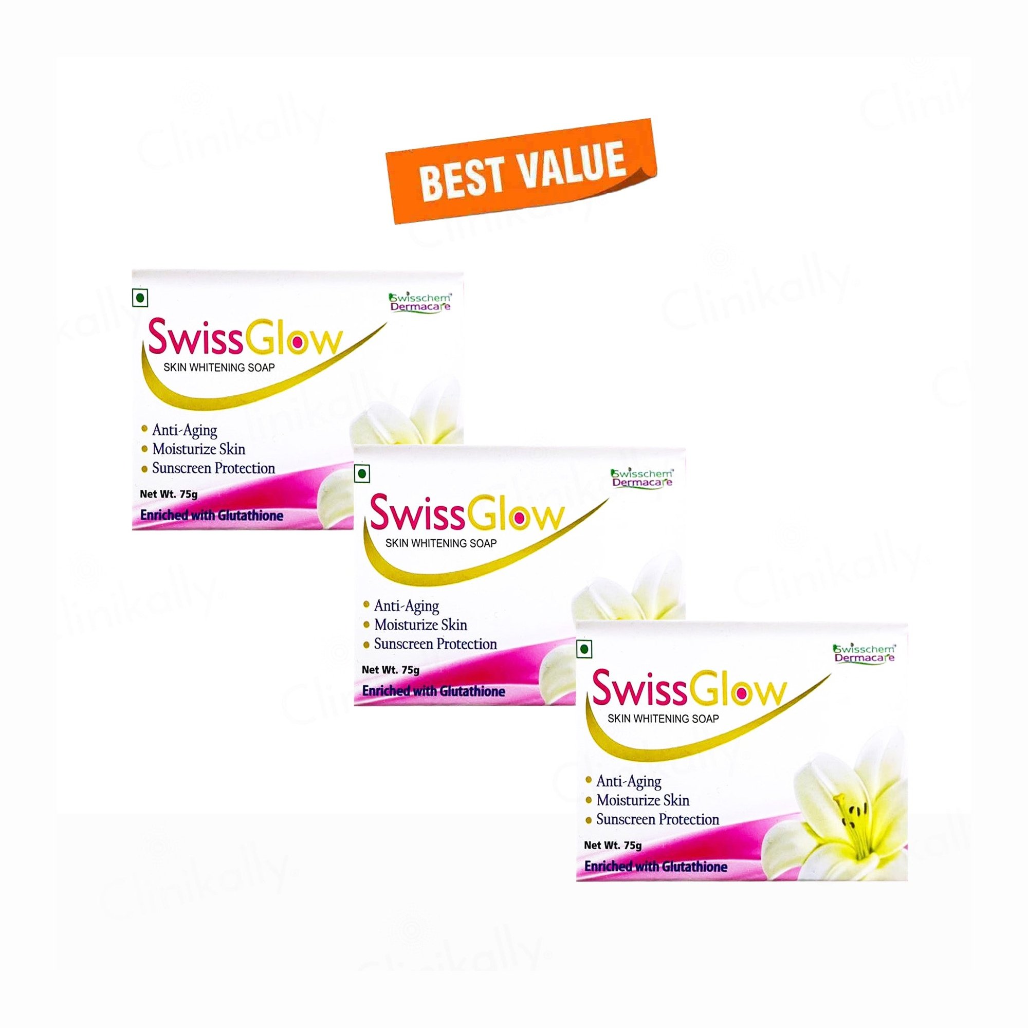 Buy Swisscosmed SwissGlow Skin Whitening Soap Online at Best Price