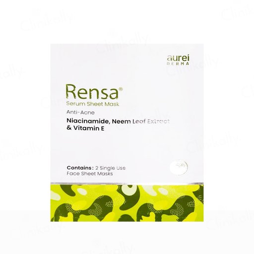 Rensa Serum Anti-Acne Sheet Mask With Niacinamide, Neem Leaf Extract & Vitamin E