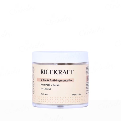 RiceKraft Rice & Walnut D-Tan & Anti-Pigmentation Face Pack & Scrub