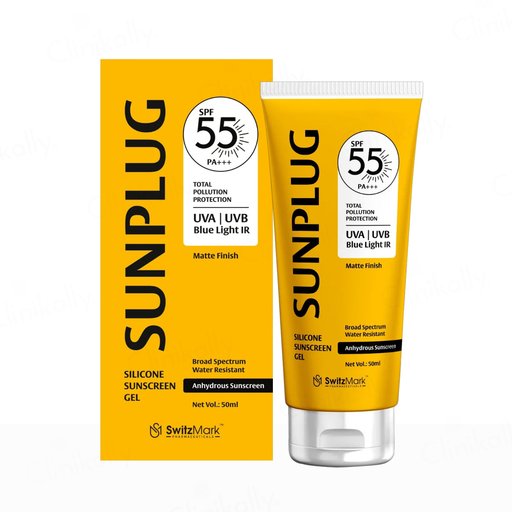 Sunplug Silicone Anhydrous Matte Finish Sunscreen Gel SPF 55 PA+++