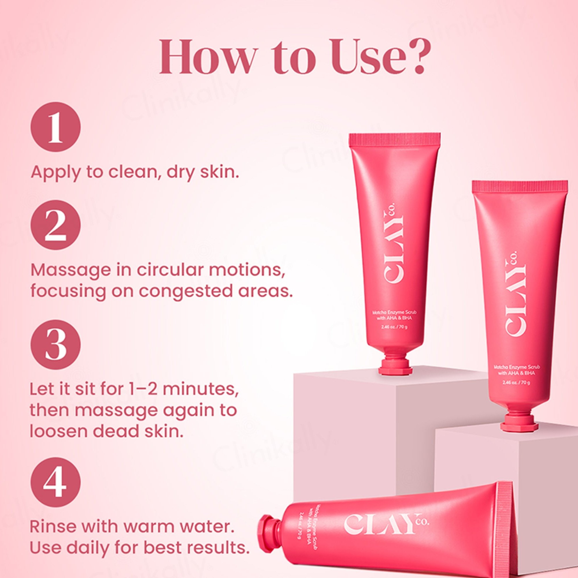 Buy ClayCo Matcha Enzyme Scrub With AHA & BHA Online at Best Price