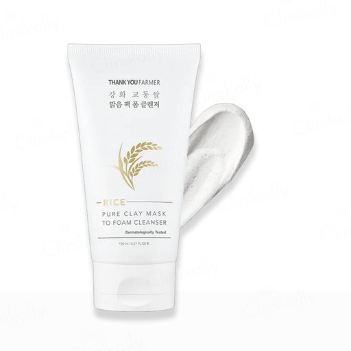 Thank You Farmer Rice Pure Clay Mask To Foam Cleanser