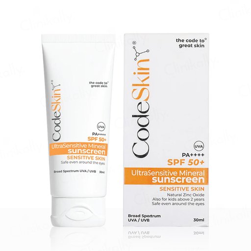 CodeSkin UltraSensitive Mineral Sunscreen SPF 50+ PA++++