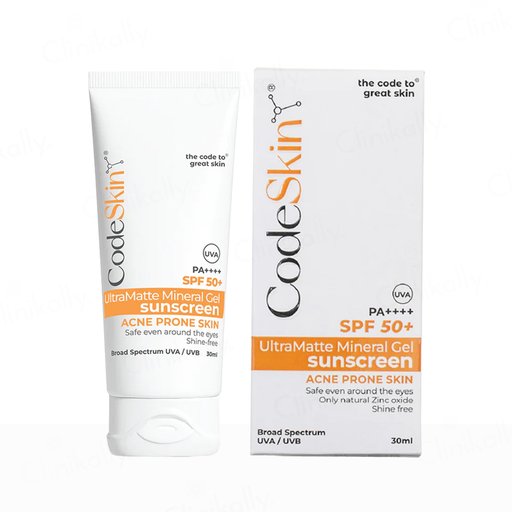 CodeSkin UltraMatte Mineral Gel Sunscreen SPF 50+ PA++++
