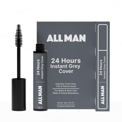 ALL MAN 24 Hours Instant Grey Cover - Black Colour