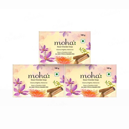 Moha: Kesar Chandan Soap (Pack Of 3)