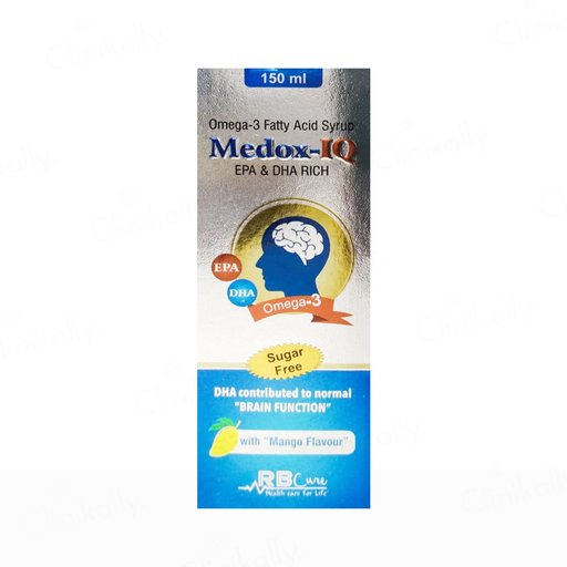 Medox-IQ Omega-3 Fatty Acid Sugar Free Syrup - Mango Flavour
