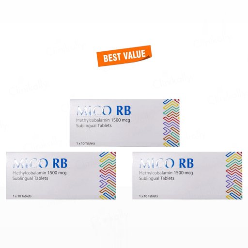 Mico RB Methylcobalamin 1500mcg Sublingual Tablet