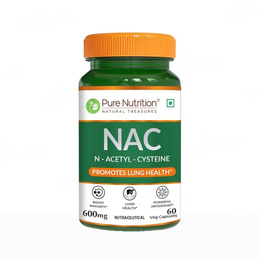 Pure Nutrition NAC N-Acetyl-Cysteine 600mg Veg Capsule