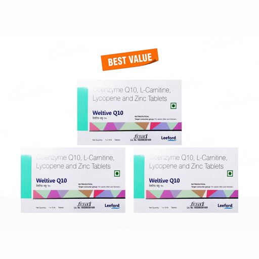 Weltive Q10 Nutraceutical Tablet For Men & Women