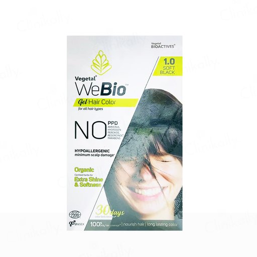 Vegetal WeBio Get Hair Colour For All Hair Types - 1.0 Soft Black