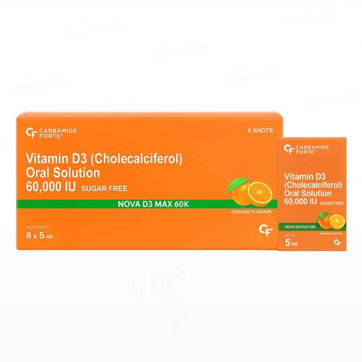 Carbamide Forte Vitamin D3 60000 IU Nano Shot Oral Solution - Orange Flavour
