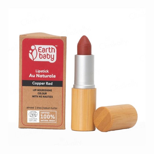 Earth Baby Lip-Nourishing Colour Lipstick Au Naturale - Copper Red