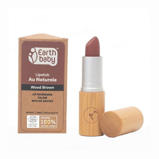 Earth Baby Lip-Nourishing Colour Lipstick Au Naturale - Wood Brown
