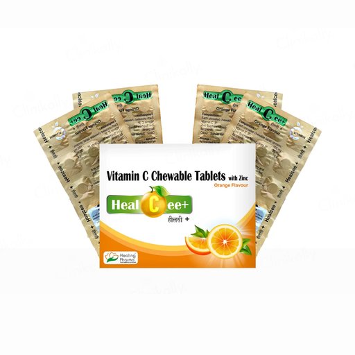 Healcee+ Vitamin C Chewable Tablet - Orange Flavour