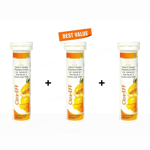 Citra-Eff Vitamin C Effervescent Tablet - Orange Flavour