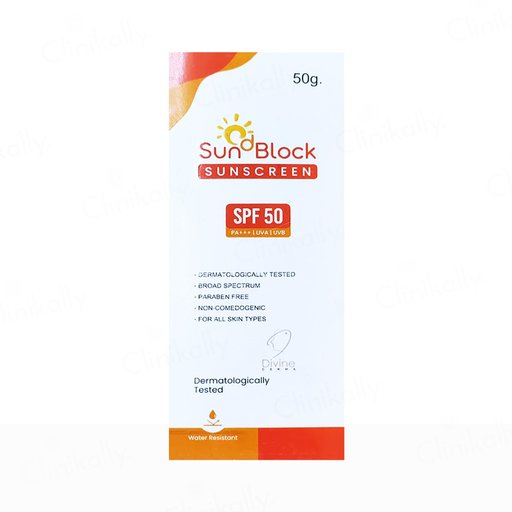 Sun D Block Broad Spectrum Water Resistant Sunscreen SPF 50 PA+++