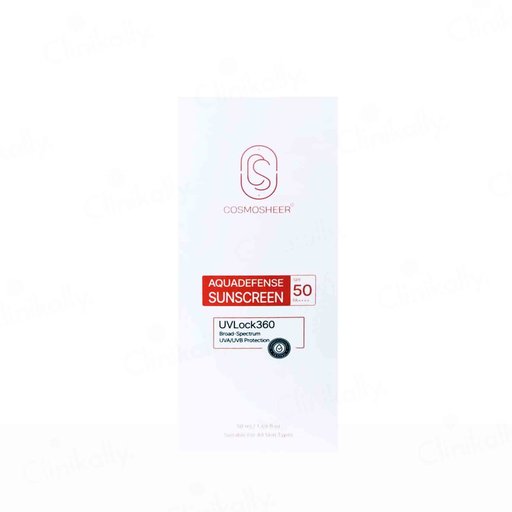 Cosmosheer Aquadefense Uvlock 360 Sunscreen SPF 50 PA++++