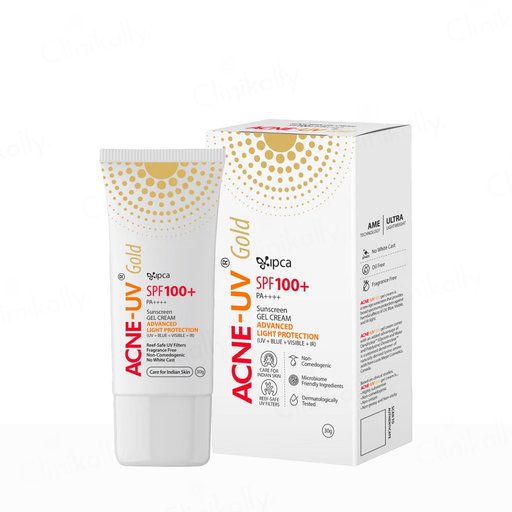 IPCA Acne-UV Gold Sunscreen Gel Cream SPF 100+ PA++++