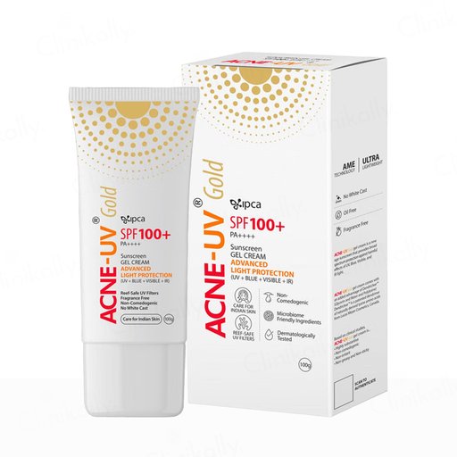 IPCA Acne-UV Gold Sunscreen Gel Cream SPF 100+ PA++++