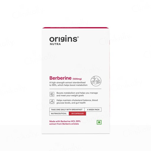 Origins Nutra Berberine 500mg Nutraceutical Veg Capsule