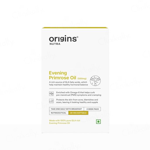 Origins Nutra Evening Primrose Oil 500mg Nutraceutical Veg Softgel Capsule