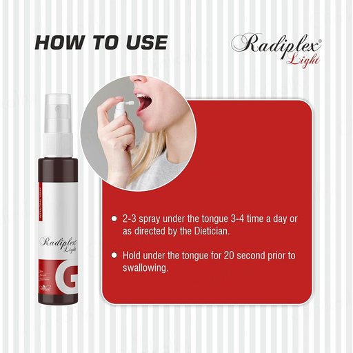 Buy Radiplex Light Extra Strength Glutathione Intra Oral Spray Online at Best Price