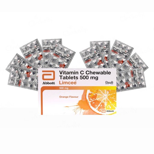 Limcee Vitamin C 500mg Chewable Tablet - Orange Flavour