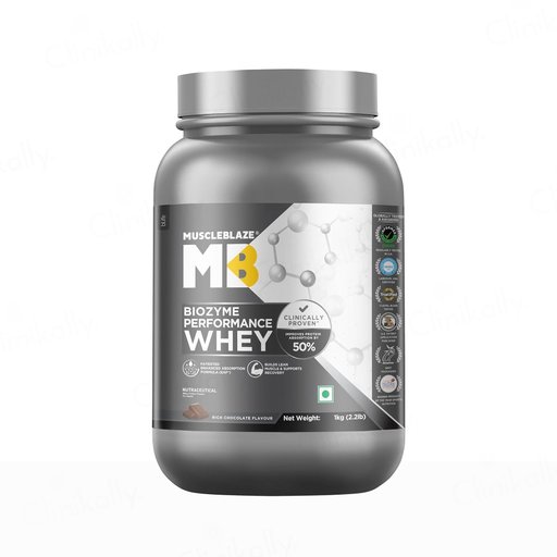 MuscleBlaze Biozyme Performance Whey Nutraceutical Powder - Rich Chocolate Flavour