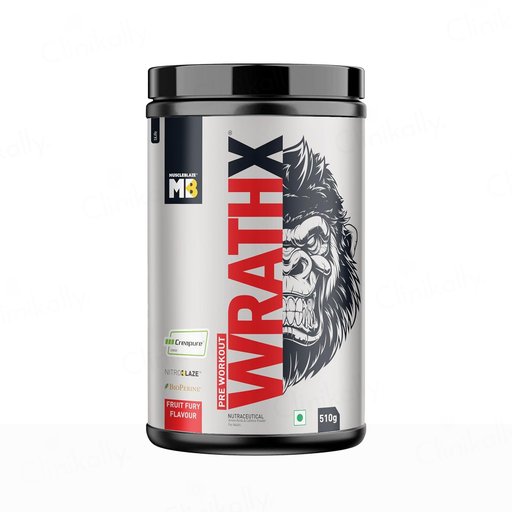 MuscleBlaze Pre-Workout Wrathx Nutraceutical Powder - Fruit Fury Flavour