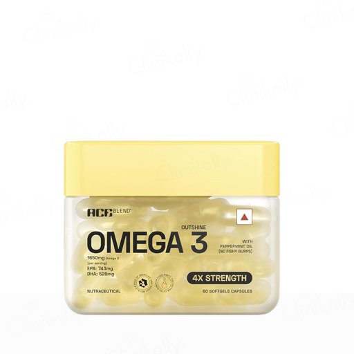 Ace Blend Outshine 4X Strength Omega-3 Nutraceutical Softgel Capsule