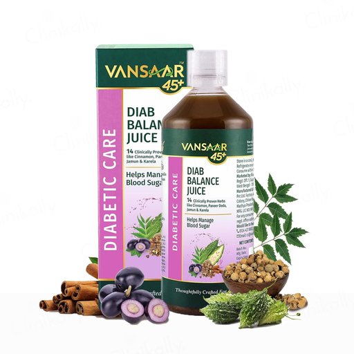 Vansaar 45+ Diabetic Care Diab Balance Supplement Juice