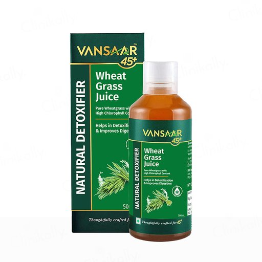 Vansaar 45+ Natural Detoxifier Pure Wheat Grass Supplement Juice