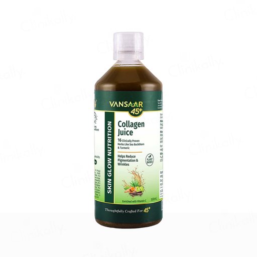 Vansaar 45+ Skin Glow Nutrition Plant Based Collagen Supplement Juice