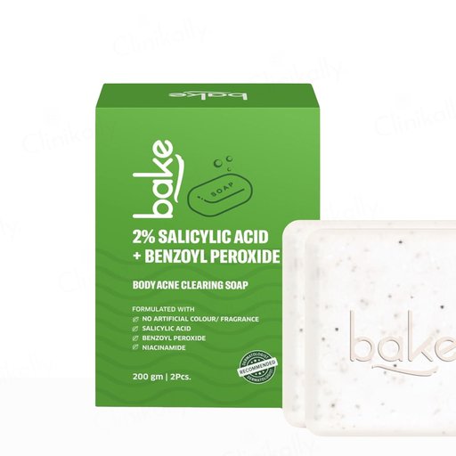 Bake 2% Salicylic Acid + Benzoyl Peroxide Body Acne Clearing Soap (Pack Of 2)