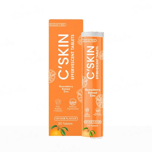 Skinaa C'Skin Gooseberry Extract & Zinc Sugar Free Effervescent Tablet - Orange Flavour
