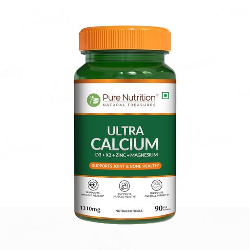 Pure Nutrition Ultra Calcium D3, K2, Zinc & Magnesium Veg Tablet