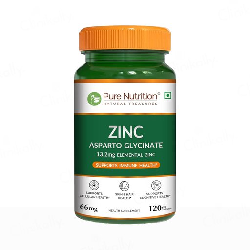 Pure Nutrition Zinc Asparto Glycinate 66mg Veg Capsule