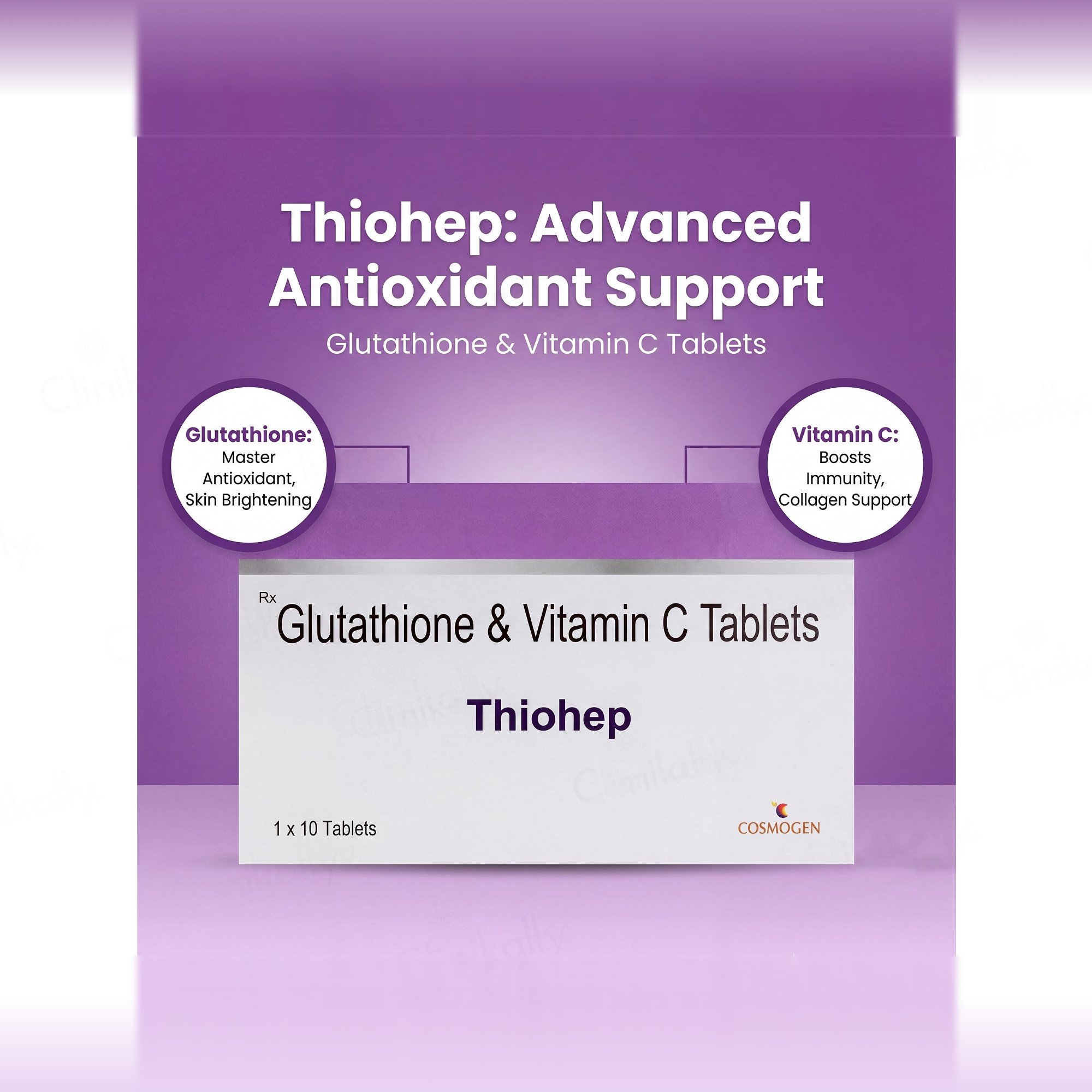 Buy Thiohep Glutathione & Vitamin C Tablet Online at Best Price