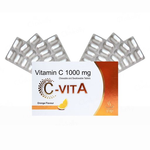 C-VitA Vitamin C 1000mg Chewable Tablet - Orange Flavour