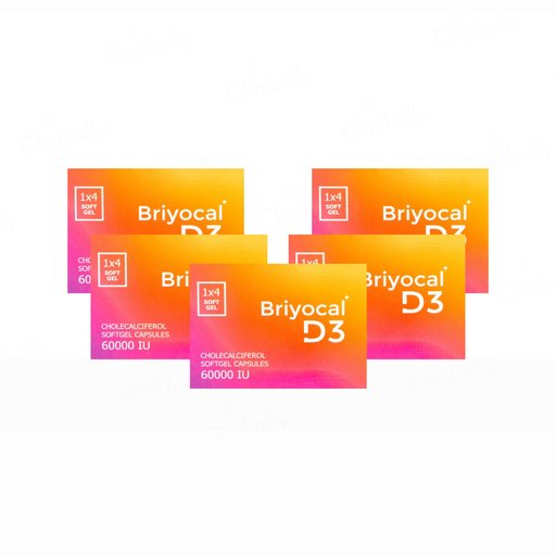 Briyo Briyocal D3 60000 IU Cholecalciferol Softgel Capsule