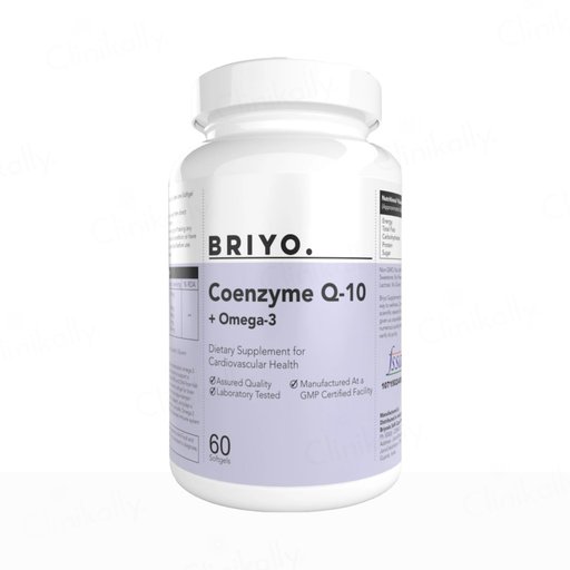 Briyo Coenzyme Q-10 + Omega-3 Dietary Supplement Softgel Capsule