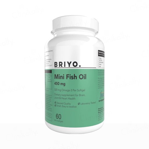 Briyo Mini Fish Oil 450 mg Dietary Supplement Softgel Capsule