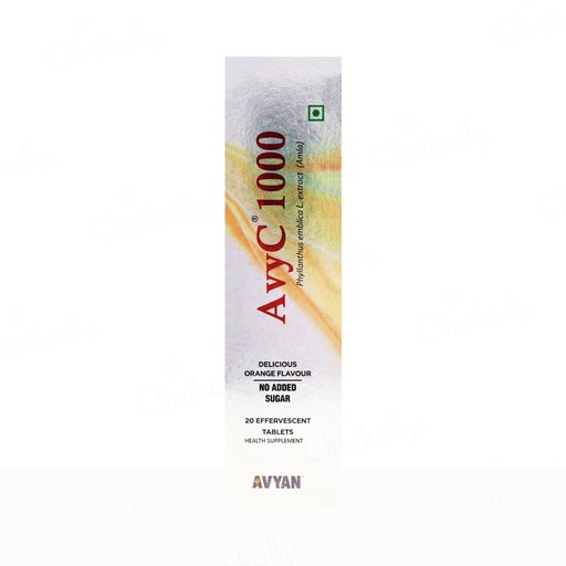 AvyC 1000 Vitamin C Effervescent Tablet - Delicious Orange Flavour