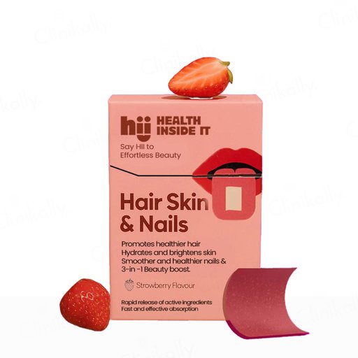 HII Health Inside It Hair, Skin & Nails Oral Strip - Strawberry Flavour