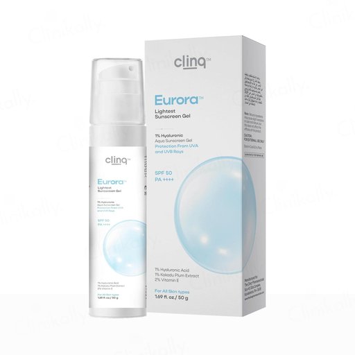 Clinq Eurora The Lightest 1% Hyaluronic Acid Aqua Sunscreen Gel SPF 50 PA++++
