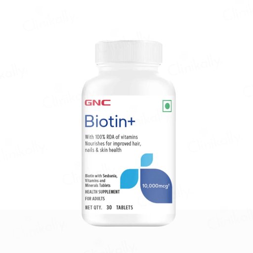 GNC Biotin+ 10000 mcg Health Supplement Tablet For Adults