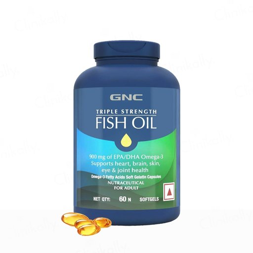 GNC Triple Strength Fish Oil Health Supplement Soft Gelatin Capsule
